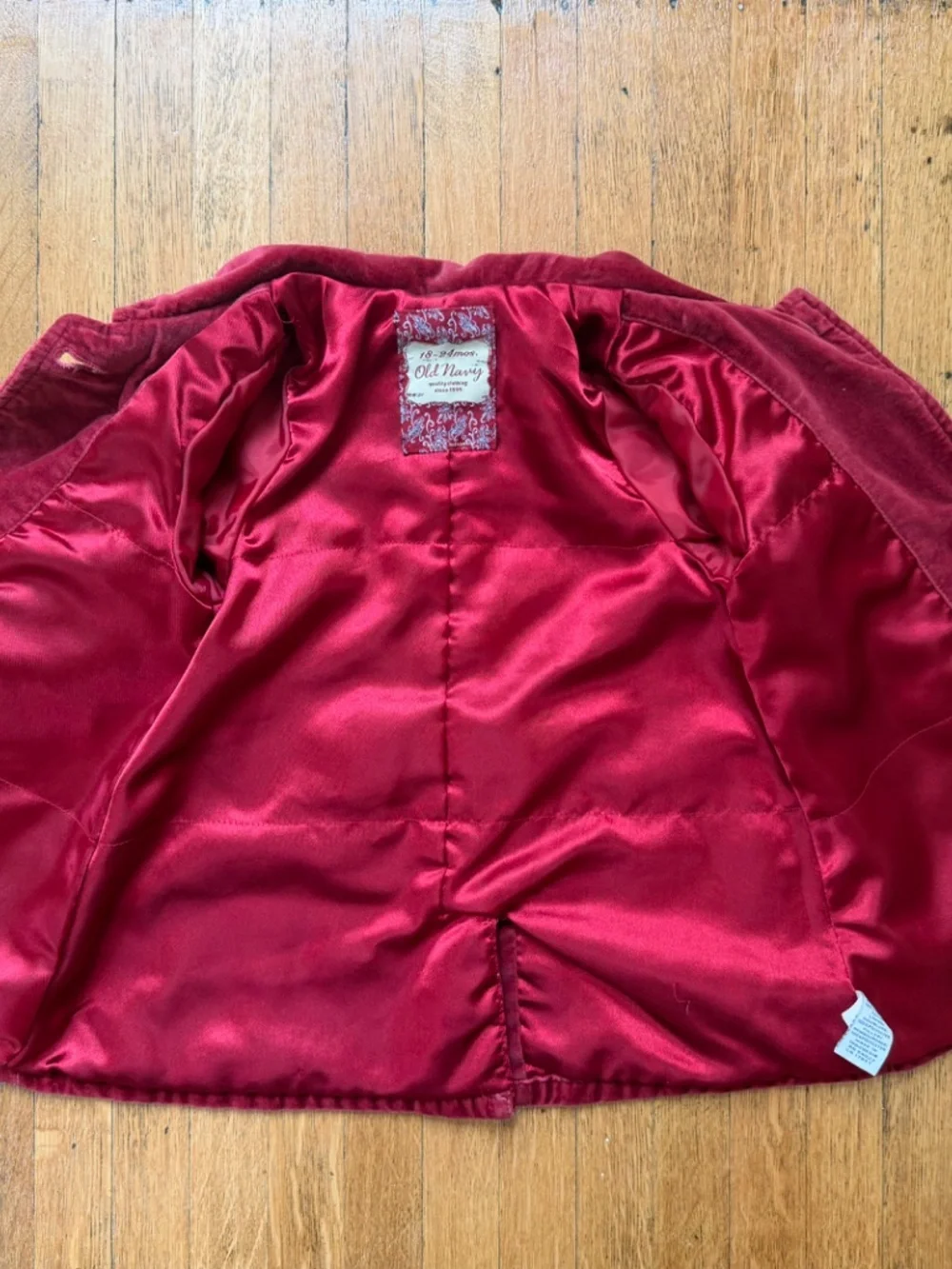 Sweet Girls Red Velvet Jacket (Size 18-24mo)